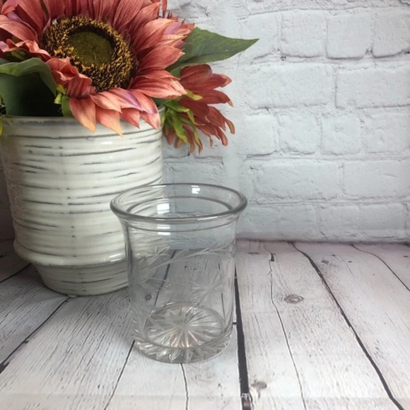 Vintage etched cut Glass - Picture 1 of 10